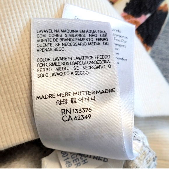 Mother The Square Leopard Print Sweatshirt Multicolored Cotton Crewneck Size S - Picture 11 of 17